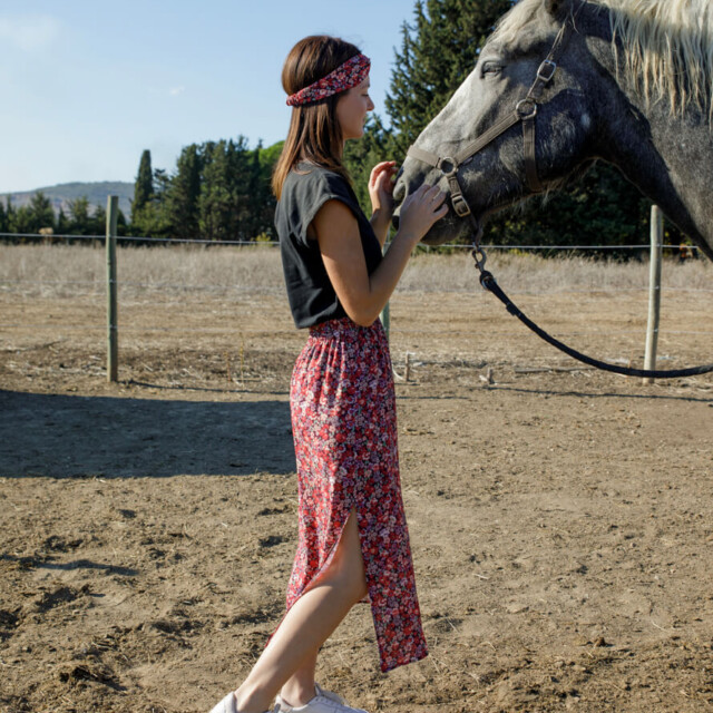 April et C - Jupe Mélanie - Champ de fleurs