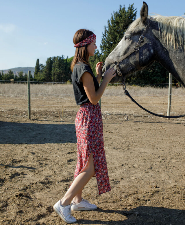 April et C - Jupe Mélanie - Champ de fleurs