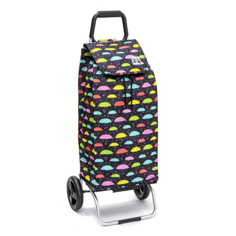 Mon Chariot de Courses - Chariot de courses pliable Carlux - Sac 55L imperméable - Parapluie