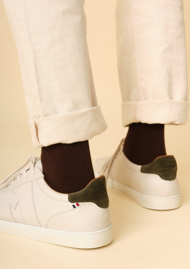 Montlimart - CHAUSSETTES ALVEOLE MARRON
