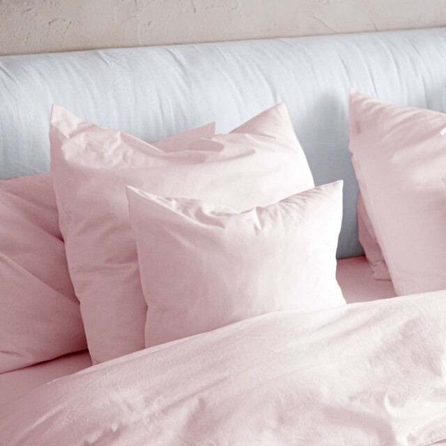 Dejorine - Parure de lit en Percale de coton - Rose poudré