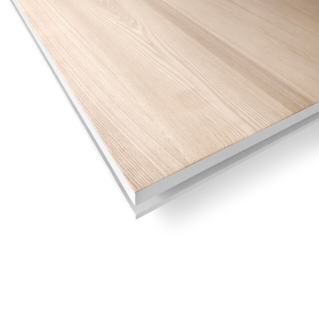 MON PETIT MEUBLE FRANÇAIS - Table blanche rectangulaire ÉGÉE bois massif - finition "culottes courtes"