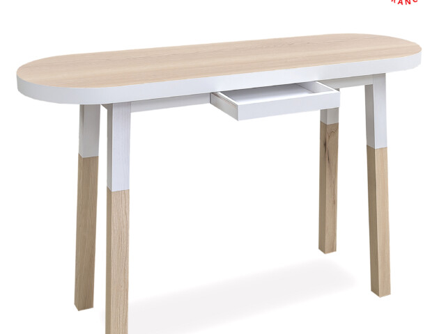 file 113 MON PETIT MEUBLE FRANÇAIS - Console en bois massif ovale ÉGÉE H.90 cm - 12 longueurs