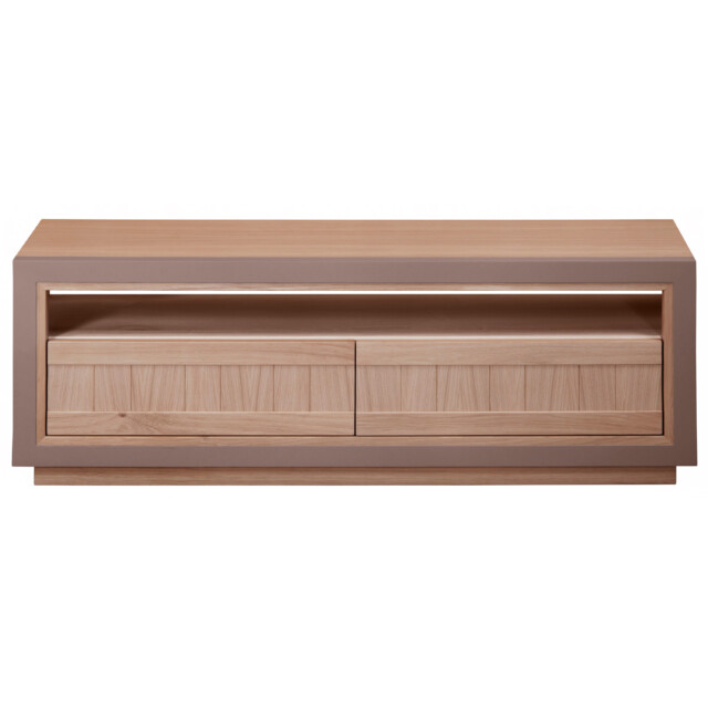 Mon petit meuble français - Meuble TV en bois STELLA – chêne naturel & kenya