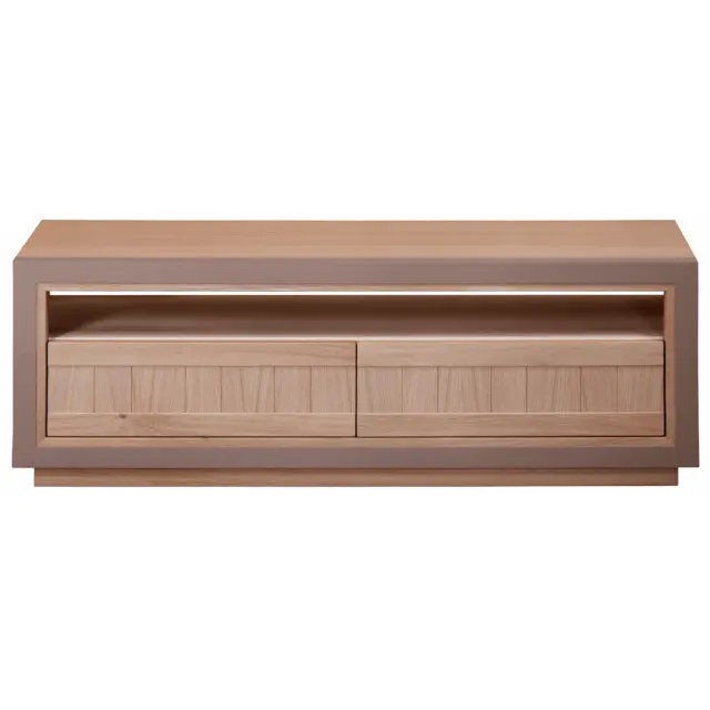 Mon petit meuble français - Meuble TV en bois STELLA – chêne naturel & kenya