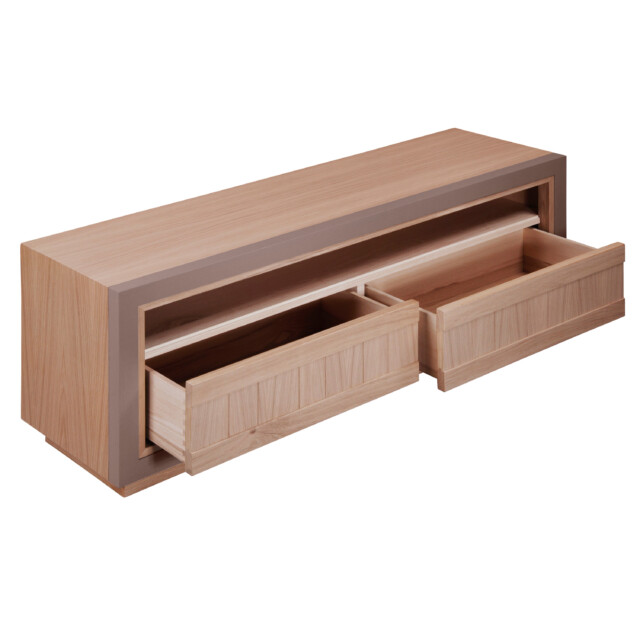 MON PETIT MEUBLE FRANÇAIS - Meuble TV en bois STELLA - chêne naturel & kenya