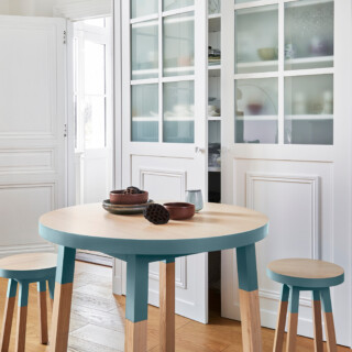 Mon Petit Meuble Français - Table ronde extensible en bois massif ÉGÉE – 11 couleurs