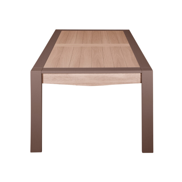 MON PETIT MEUBLE FRANÇAIS - Table en bois massif rectangulaire extensible STELLA - chêne naturel & kenya