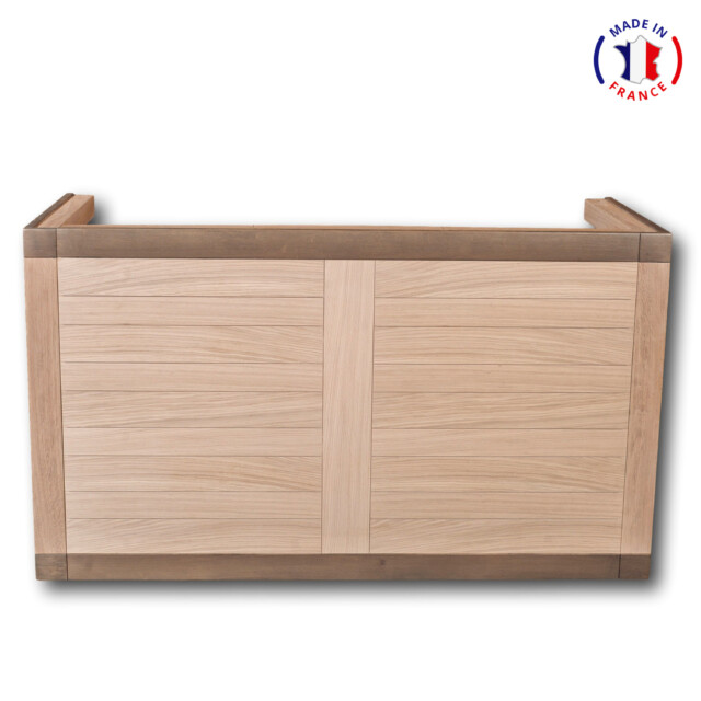 MON PETIT MEUBLE FRANÇAIS - Table en bois massif rectangulaire extensible STELLA - chêne naturel & kenya