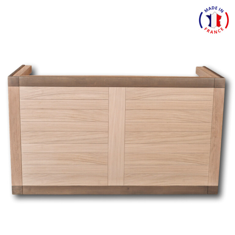 MON PETIT MEUBLE FRANÇAIS - Table en bois massif rectangulaire extensible STELLA - chêne naturel & kenya