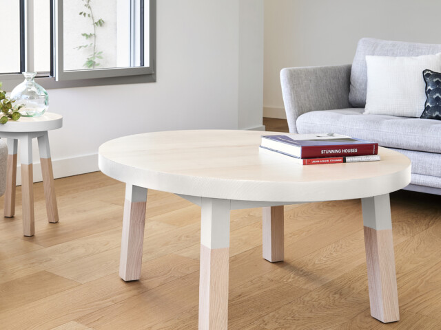 MON PETIT MEUBLE FRANÇAIS - Table basse bois massif ronde ÉGÉE - 7 diamètres