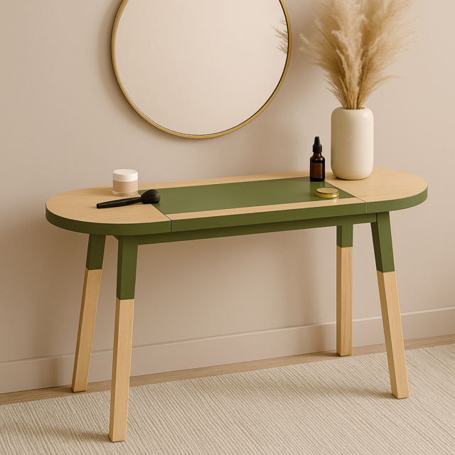 MON PETIT MEUBLE FRANÇAIS - Meuble coiffeuse design ÉGÉE en bois massif – 10 couleurs