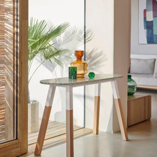 Mon Petit Meuble Français - Console ÉGÉE Terrazzo – piétement bois massif