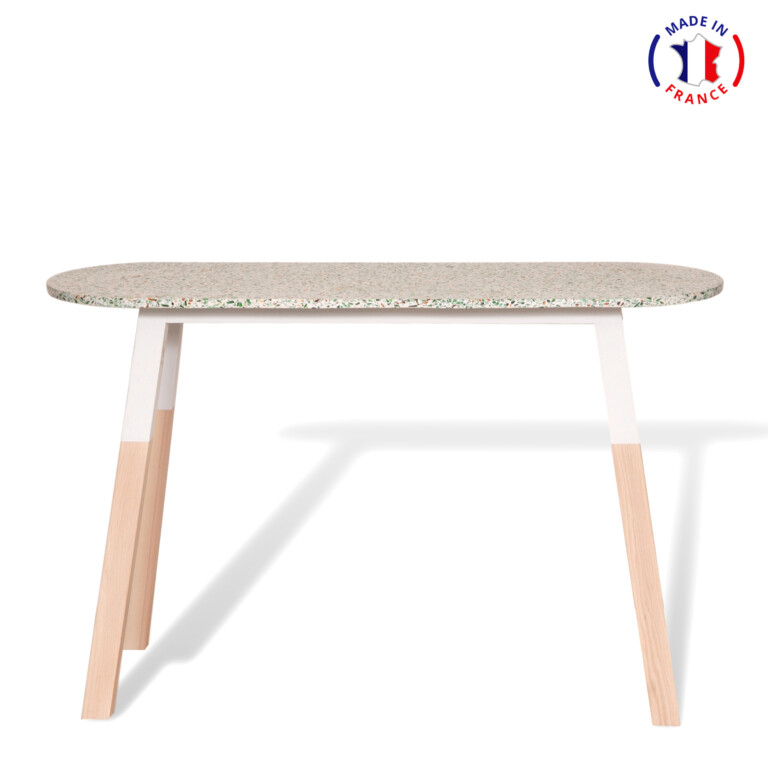 MON PETIT MEUBLE FRANÇAIS - Console design en bois ÉGÉE 140 cm - plateau terrazzo