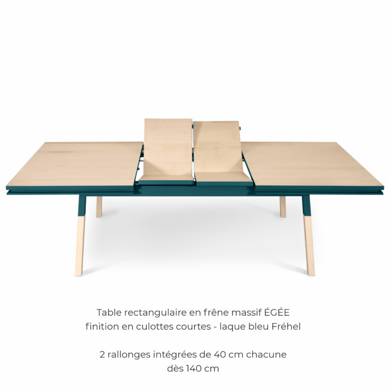 MON PETIT MEUBLE FRANÇAIS - Table extensible bois massif ÉGÉE - 10 couleurs - finition "culottes courtes"