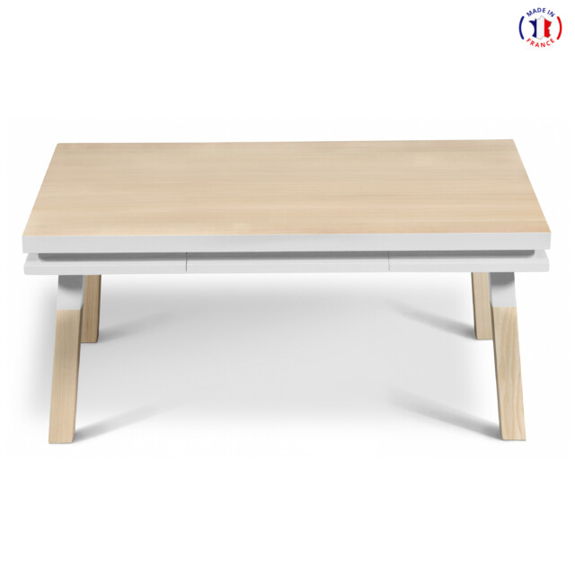 MON PETIT MEUBLE FRANÇAIS - Table basse bois massif rectangulaire ÉGÉE - 70 à 160 cm