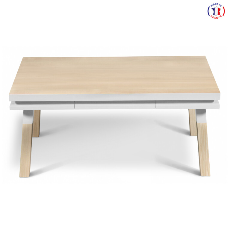MON PETIT MEUBLE FRANÇAIS - Table basse bois massif rectangulaire ÉGÉE - 70 à 160 cm