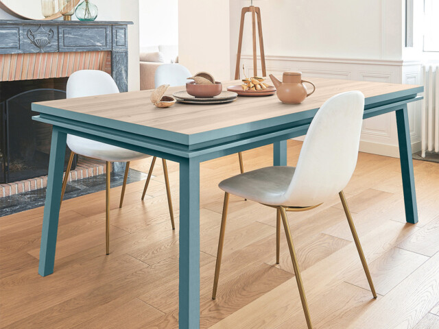 MON PETIT MEUBLE FRANÇAIS - Table extensible rectangulaire ÉGÉE en chêne massif - 10 couleurs