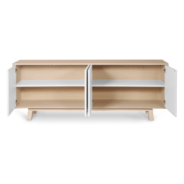MON PETIT MEUBLE FRANÇAIS - Grand buffet en bois 4 portes KUBE - version basse - 160 à 240 cm