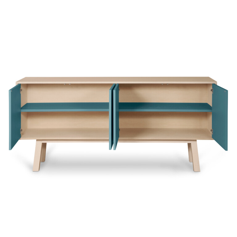 MON PETIT MEUBLE FRANÇAIS - Grand buffet en bois 4 portes KUBE version haute - 160 à 240 cm