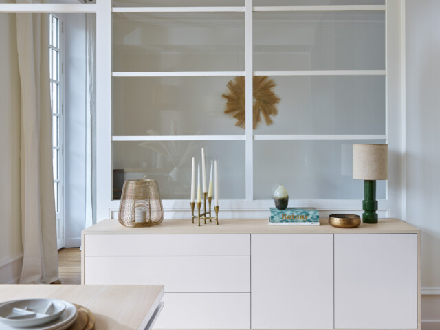 MON PETIT MEUBLE FRANÇAIS - Grand buffet bois massif KUBE - version basse