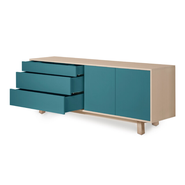 MON PETIT MEUBLE FRANÇAIS - Grand buffet bois massif KUBE - version basse