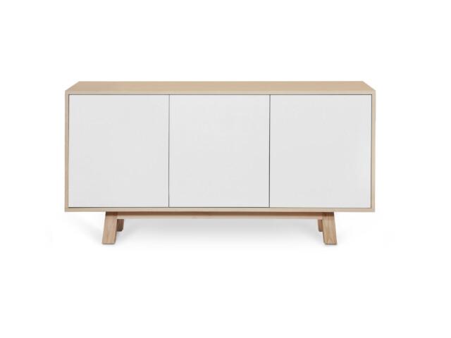 file 503 MON PETIT MEUBLE FRANÇAIS - Buffet en bois 3 portes KUBE 120 & 140 cm - version basse