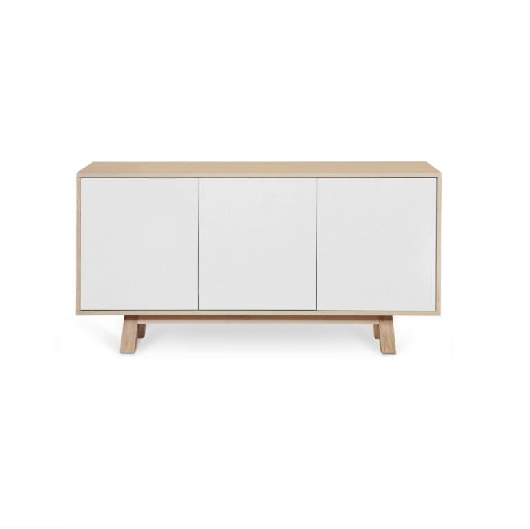 file 503 MON PETIT MEUBLE FRANÇAIS - Buffet en bois 3 portes KUBE 120 & 140 cm - version basse