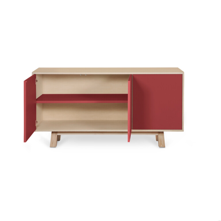 MON PETIT MEUBLE FRANÇAIS - Buffet en bois 3 portes KUBE 120 & 140 cm - version basse
