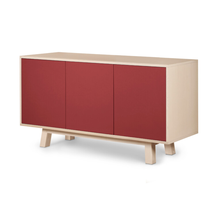 MON PETIT MEUBLE FRANÇAIS - Buffet en bois 3 portes KUBE 120 & 140 cm - version basse