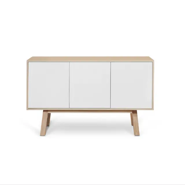 Buffet en bois 3 portes KUBE 120 & 140 cm – version haute, 11 couleurs par la marque Mon petit meuble français Mon petit meuble français - Buffet en bois 3 portes KUBE 120 & 140 cm – version haute, 11 couleurs