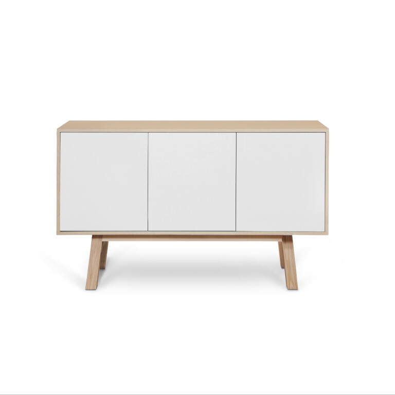 MON PETIT MEUBLE FRANÇAIS - Buffet en bois 3 portes KUBE 120 & 140 cm - version haute