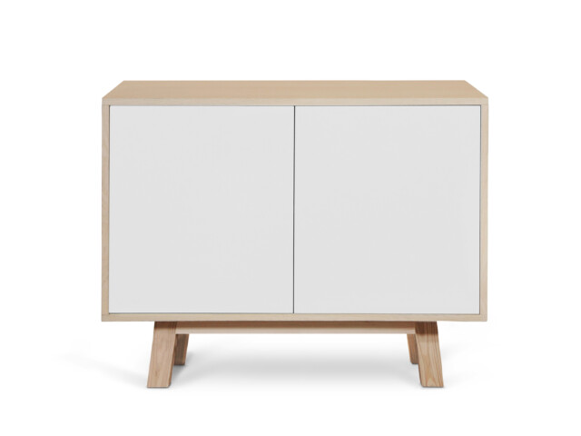 file 533 MON PETIT MEUBLE FRANÇAIS - Petit buffet en bois 2 portes KUBE 80 & 100 cm - version basse