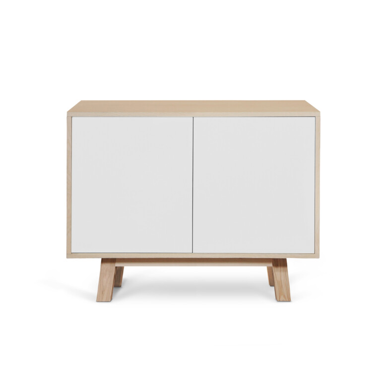 file 533 MON PETIT MEUBLE FRANÇAIS - Petit buffet en bois 2 portes KUBE 80 & 100 cm - version basse