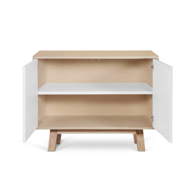 MON PETIT MEUBLE FRANÇAIS - Petit buffet en bois 2 portes KUBE 80 & 100 cm - version basse