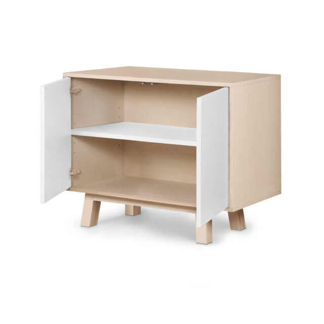 MON PETIT MEUBLE FRANÇAIS - Petit buffet en bois 2 portes KUBE 80 & 100 cm - version basse