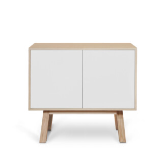Mon Petit Meuble Français - Petit buffet en bois 2 portes KUBE  80 & 100 cm – version haute, 11 couleurs