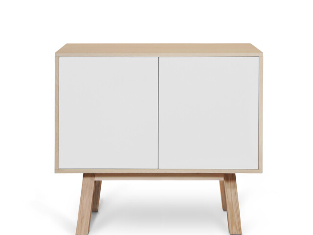 file 548 MON PETIT MEUBLE FRANÇAIS - Petit buffet en bois 2 portes KUBE 80 & 100 cm - version haute