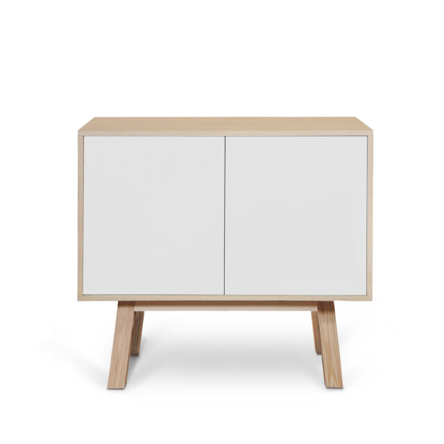 Mon petit meuble français - Petit buffet en bois 2 portes KUBE  80 & 100 cm – version haute, 11 couleurs
