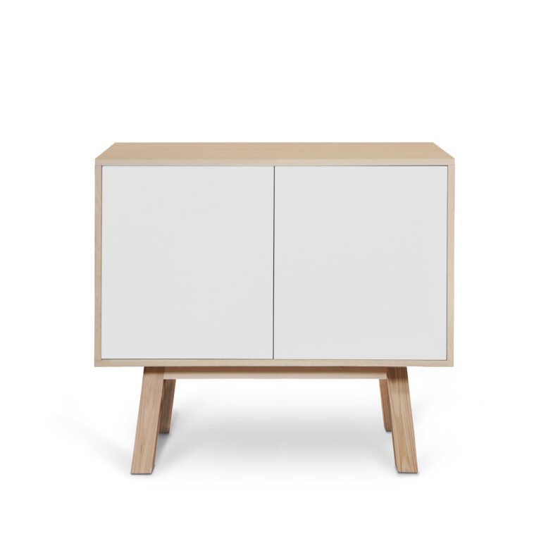 file 548 MON PETIT MEUBLE FRANÇAIS - Petit buffet en bois 2 portes KUBE 80 & 100 cm - version haute