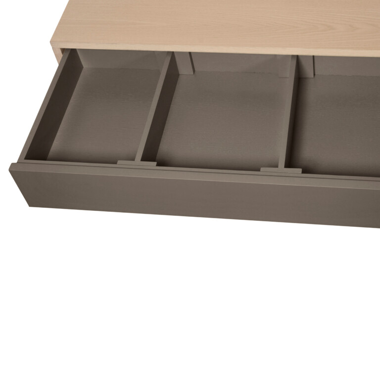 MON PETIT MEUBLE FRANÇAIS - Buffet en bois 2 portes 3 tiroirs KUBE 120 & 140 cm - version basse