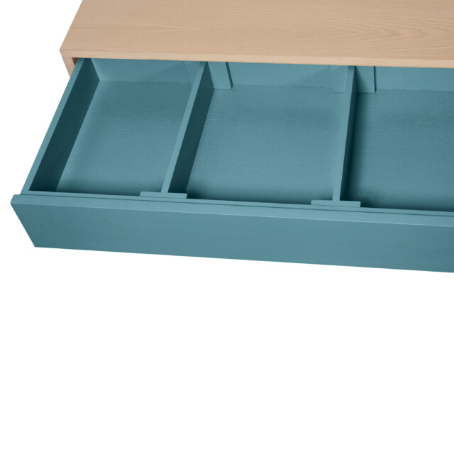 MON PETIT MEUBLE FRANÇAIS - Petit buffet bois KUBE 3 tiroirs 80 & 100 cm - version basse