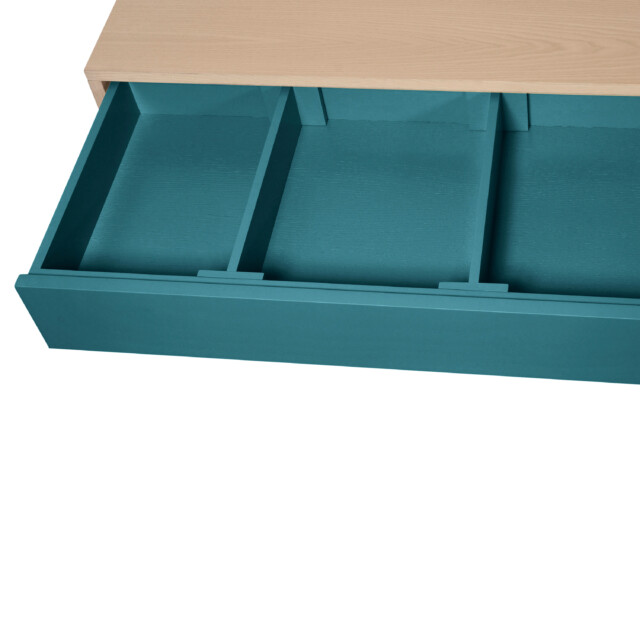 MON PETIT MEUBLE FRANÇAIS - Petit buffet bois KUBE avec 3 tiroirs 80 & 100 cm - version haute