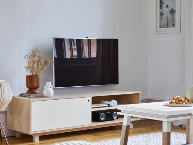 MON PETIT MEUBLE FRANÇAIS - Meuble TV en bois 1 porte KUBE - 5 longueurs