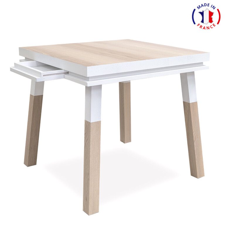 MON PETIT MEUBLE FRANÇAIS - Bureau carré en bois massif ÉGÉE • personnalisable • 11 couleurs