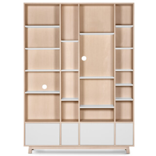 Mon Petit Meuble Français - Bibliothèque en bois modulable KUBE L. 160 cm –  4 colonnes