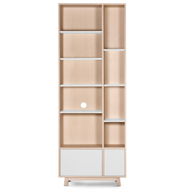 Mon Petit Meuble Français - Bibliothèque en bois modulable KUBE 80 cm – 2 colonnes, 11 couleurs