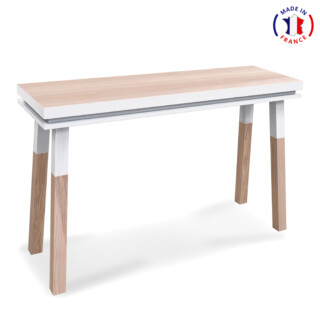 Mon Petit Meuble Français - Console en bois massif rectangulaire ÉGÉE – 12 longueurs, 11 couleurs