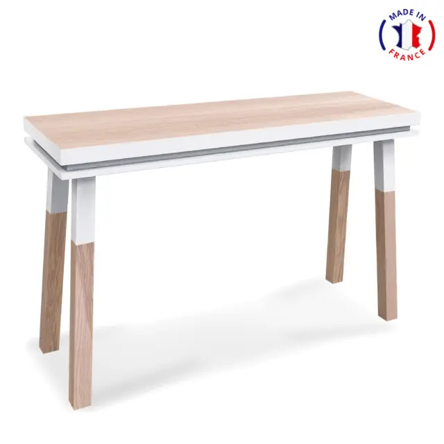 Console en bois massif rectangulaire ÉGÉE – 12 longueurs, 11 couleurs par la marque Mon petit meuble français Mon petit meuble français - Console en bois massif rectangulaire ÉGÉE – 12 longueurs, 11 couleurs