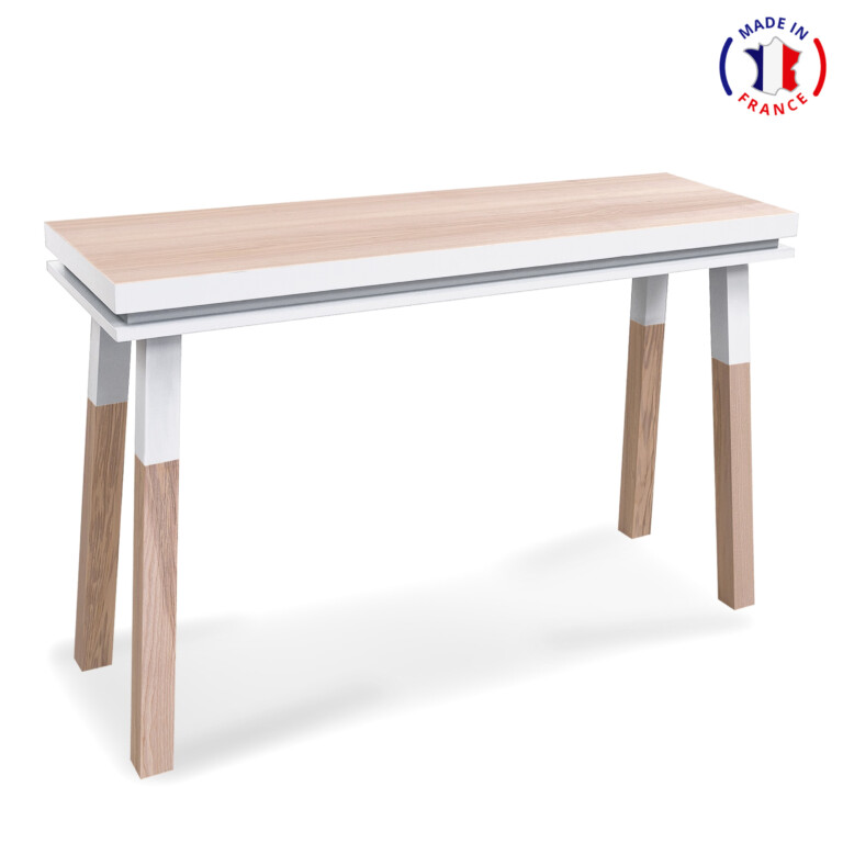 MON PETIT MEUBLE FRANÇAIS - Console en bois massif rectangulaire ÉGÉE - 12 longueurs